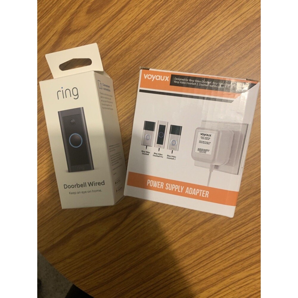 Ring Video Doorbell Wired Night Vision 2.4 GHz wifi 1080p HD Camera W/ Powercord